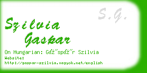 szilvia gaspar business card